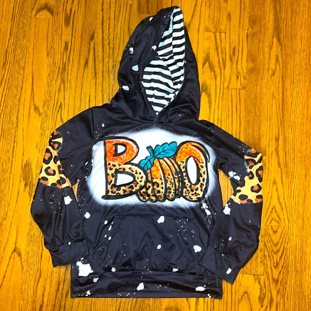 Boo pumpkin hoodie girls size 8/10